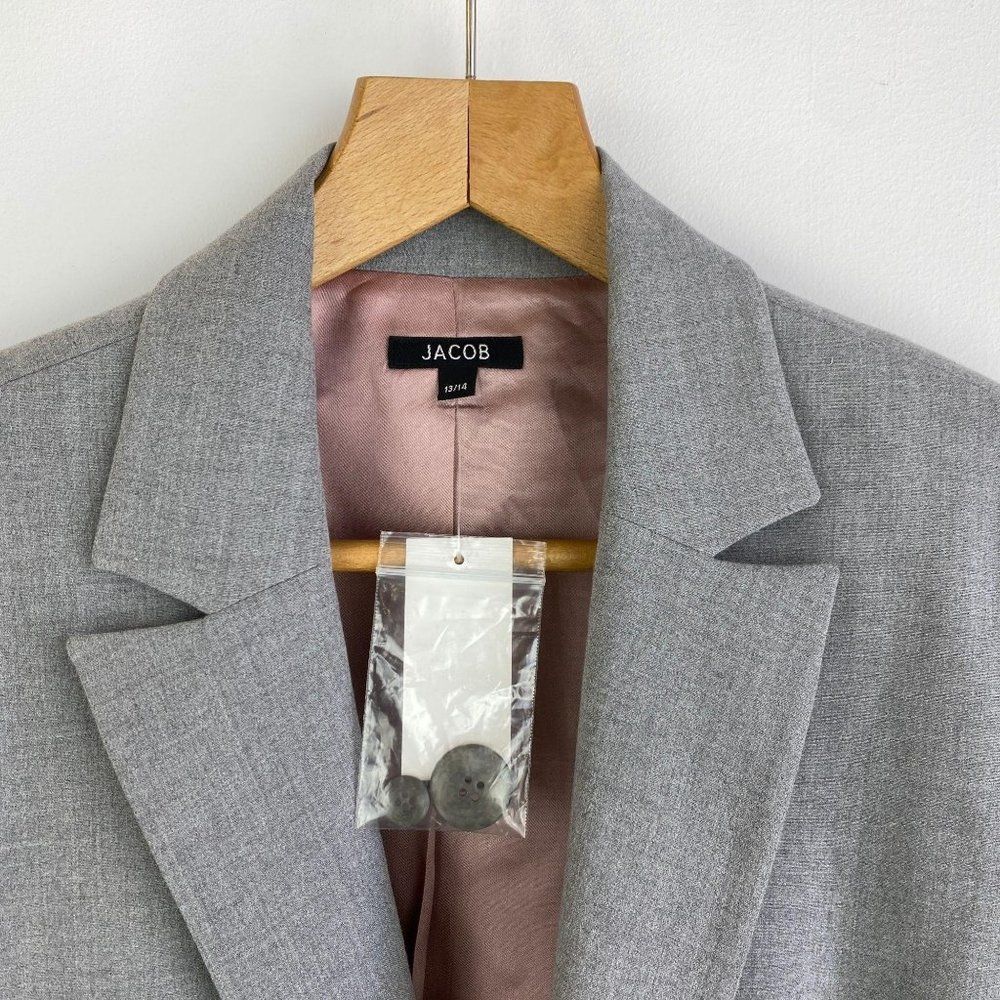 JACOB Gray Basic Blazer NWT - Picture 4 of 6